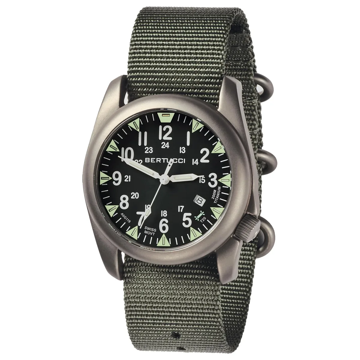 Bertucci A-4T Super Yankee Illuminated Titanium Watch — 44mm