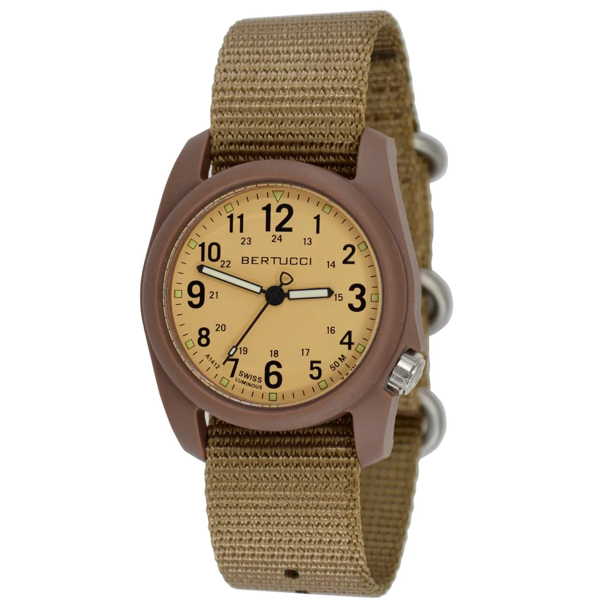 Bertucci DX3 Field Watch — Coyote & Dark Khaki
