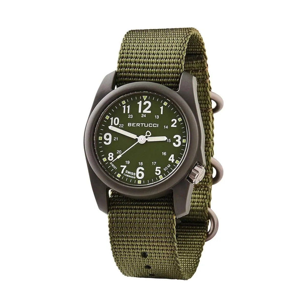 Bertucci DX3 Field Watch — Olive Dial, Forest Band